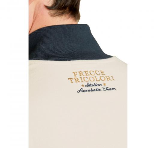 AERONAUTICA MILITARE Felpa Uomo Full Zip Ricamata Con Frecce Tricolori FE2062UF00662 Colore Bianco Blu