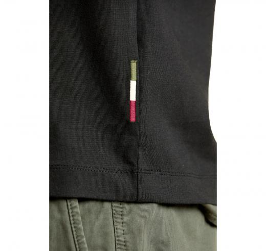 AERONAUTICA MILITARE T-shirt Uomo Manica Lunga In Cotone Con Patch A Contrasto TS2468UJ00703 Colore Nero