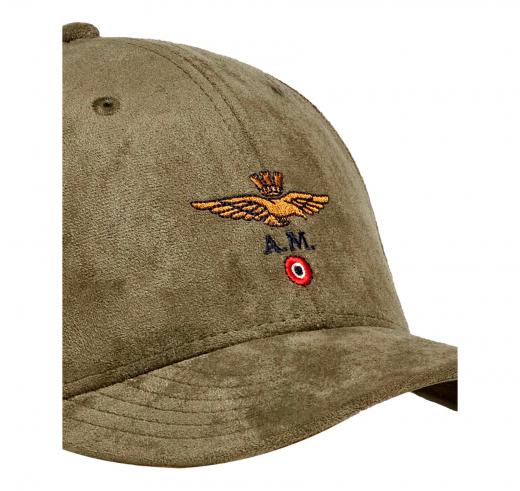 AERONAUTICA MILITARE Cappellino Uomo Effetto Suede Con Logo HA1229UCT04237 Colore Mud