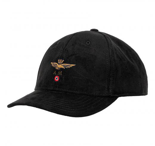 AERONAUTICA MILITARE Cappellino Uomo Effetto Suede Con Logo HA1229UCT04237 Colore Nero