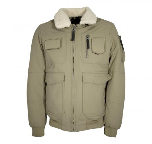 AERONAUTICA MILITARE Giacca Uomo Pilot Collo Rimovibile AB3024 Colore Beige Militare