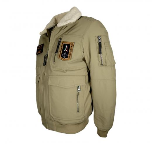 AERONAUTICA MILITARE Giacca Uomo Pilot Collo Rimovibile AB3024 Colore Beige Militare