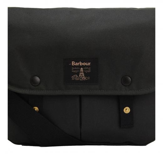 BARBOUR Borsa A Tracolla Riever Field In tessuto Cerato UBA0749SG91 Colore Verde Scuro