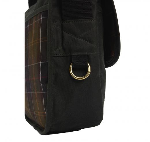 BARBOUR Borsa A Tracolla Riever Field In tessuto Cerato UBA0749SG91 Colore Verde Scuro
