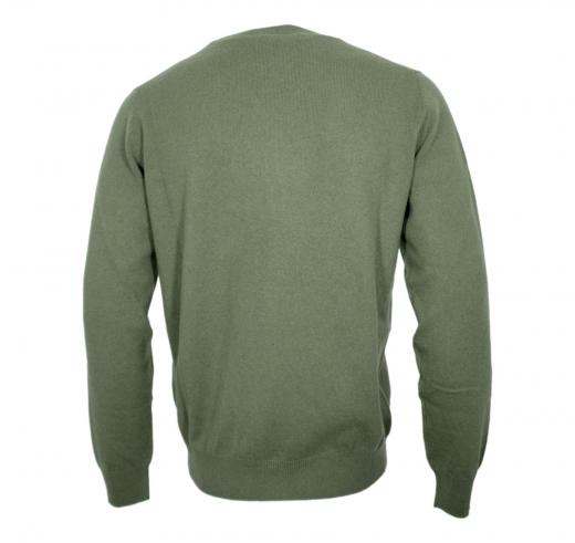 CASHMERE COMPANY Maglia Girocollo Uomo In Puro Cashmere Colore 235 Verde Salvia