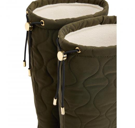 BARBOUR Stivali Donna Alti Di Gomma Trapuntati LRF0117OL71 Marnie Colore Verde Oliva