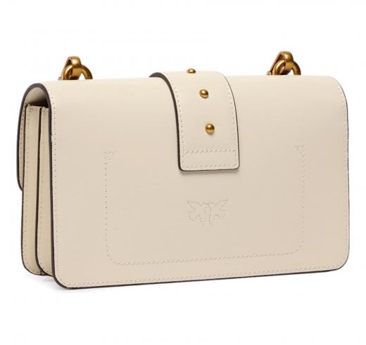 PINKO Borsa Donna Love One Mini St Cl Vitello Seta 105856 Colore Bianco Z14Q