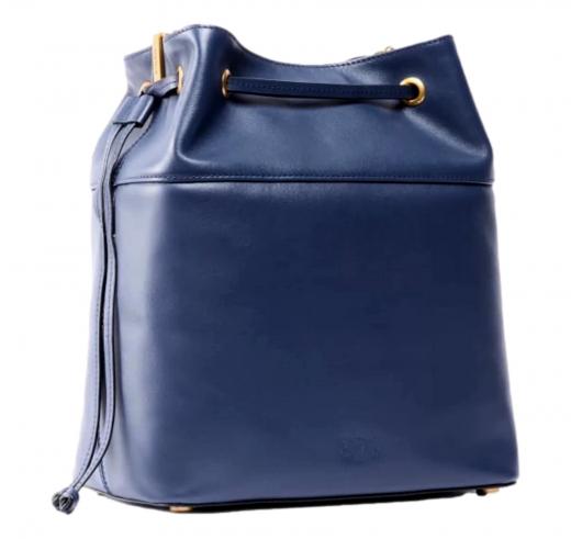 PINKO Borsa Donna Secchiello Mini Vitello Morbido 104303 Colore Blu Indaco G08Q