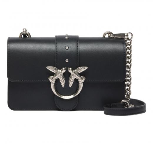 PINKO Borsa Donna Love One Mini St Cl Vitello Seta 105856 Colore Nero Z99O