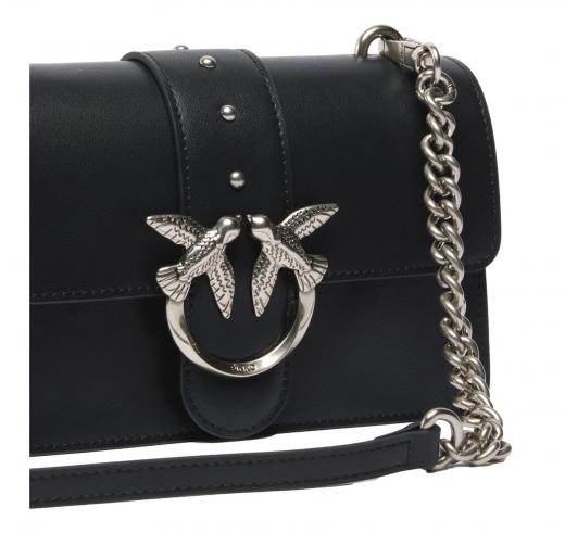 PINKO Borsa Donna Love One Mini St Cl Vitello Seta 105856 Colore Nero Z99O