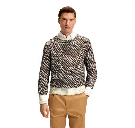 BOSS Maglione Uomo In Cotone Con Una Lavorazione Pregiata C Imauro 50543159 Colore Multicolore