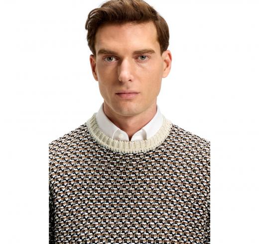 BOSS Maglione Uomo In Cotone Con Una Lavorazione Pregiata C Imauro 50543159 Colore Multicolore
