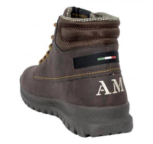 AERONAUTICA MILITARE Stivaletto Uomo Autunno Inverno Pelle Scamosciata SC0317 Colore Marrone