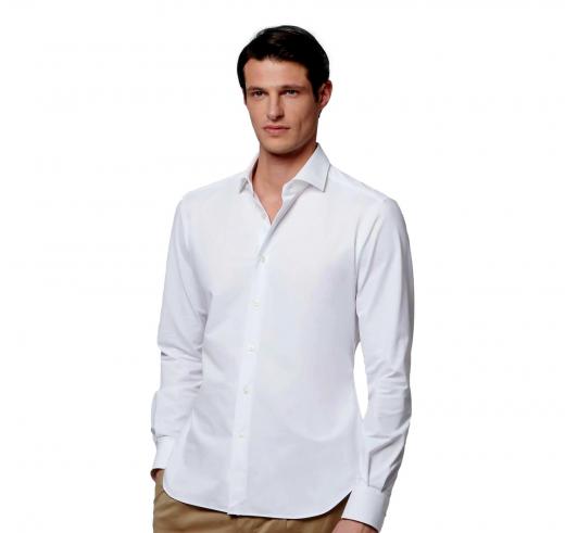 XACUS Camicia Uomo Active Shirt Evolution 11460001 Classic Fit Elasticizzata Bianca