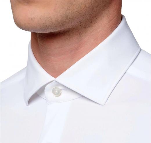 XACUS Camicia Uomo Active Shirt Evolution 11460001 Classic Fit Elasticizzata Bianca