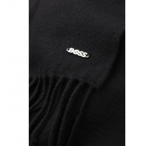 BOSS Sciarpa Donna In Lana Con Rivetto Con Logo Zesy 50517216 Colore Nero