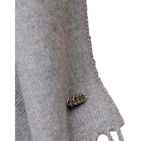 BOSS Sciarpa Donna In Lana Con Rivetto Con Logo Zesy 50517216 Colore Grigio