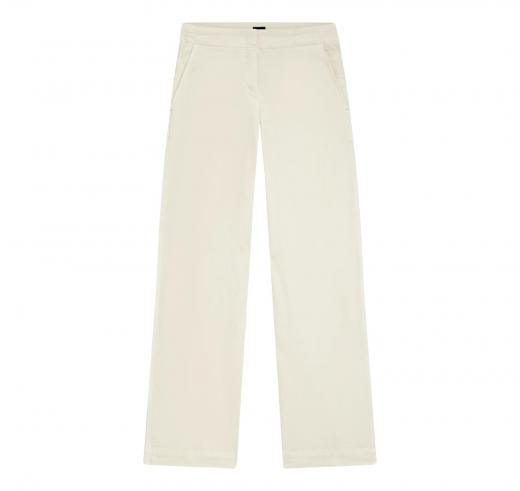 BOSS Pantaloni A Gamba Dritta In Velluto Di Cotone Elasticizzato C Tahilone1 D 50547685 Colore Avorio