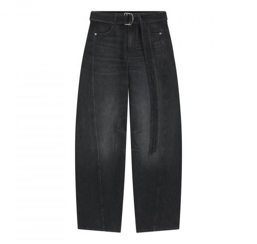 BOSS Jeans Donna Con Gamba Balloon In Demin Rigido Con Cintura C_BALOON HR BELT 50548453 Colore Nero