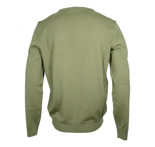 BOSS Maglione Uomo Regular Fit In Lana Vergine Con Logo Ricamato Botto 50476364 Colore Verde