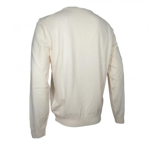BOSS Maglione Uomo Regular Fit In Lana Vergine Con Logo Ricamato Botto 50476364 Colore Bianco