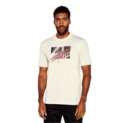 BOSS T Shirt Uomo Con Stampa Effetto 3D C TAUT 30 50543447 Colore Avorio