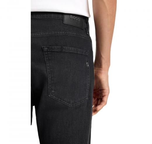 BOSS Jeans Uomo Delaware Slim Fit In Denim Italiano H Delaware 50550954 Colore Nero