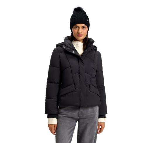 BOSS Berretto Donna Di Lana Vergine Con Pom Pom In Finta Pelliccia Lonie Hat 50545781 Colore Nero