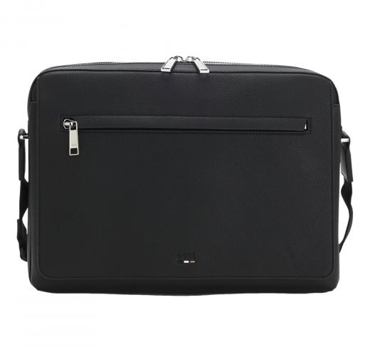 BOSS Borsa Messenger Uomo In Similpelle Martellata Con Logo Goffrato Ray Flap Messenger 50552622 Colore Nero