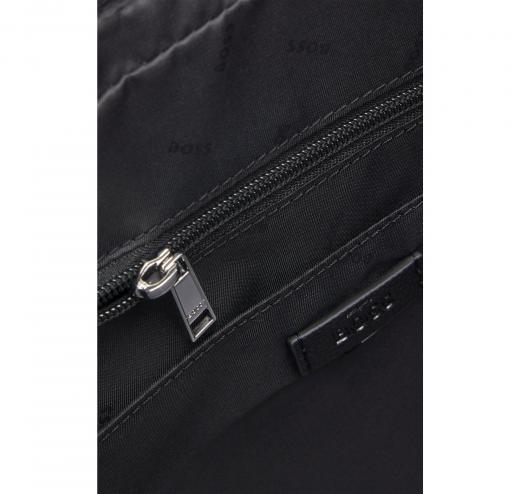 BOSS Borsa Messenger Uomo In Similpelle Martellata Con Logo Goffrato Ray Flap Messenger 50552622 Colore Nero