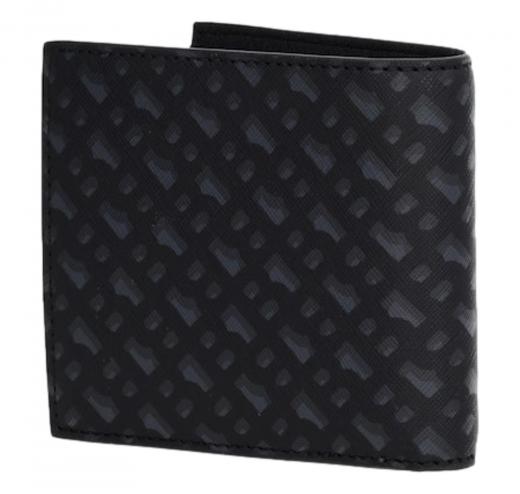 BOSS Portafoglio Uomo Con Monogramma e Logo Goffrato In Lamina Zair MN 4cc Coin 50552830 Colore Nero