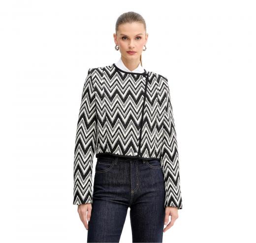 BOSS Giacca Donna Con Motivo Chevron C Jijaca 50547702 Colore Nero