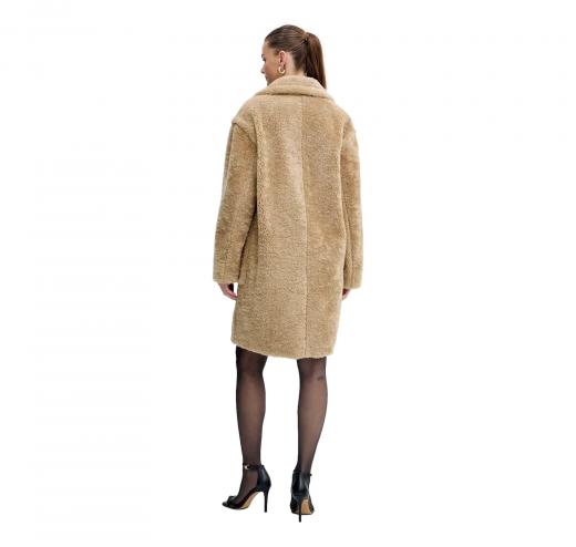 BOSS Cappotto Donna In Peluche Con Colletto Regolabile C Catedy 50548583 Colore Beige