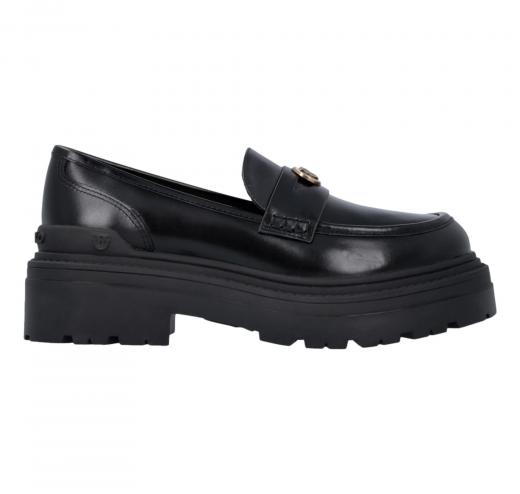 PINKO Mocassini Donna In Pelle Con Logo Love Birds SD0403P001 Colore Nero
