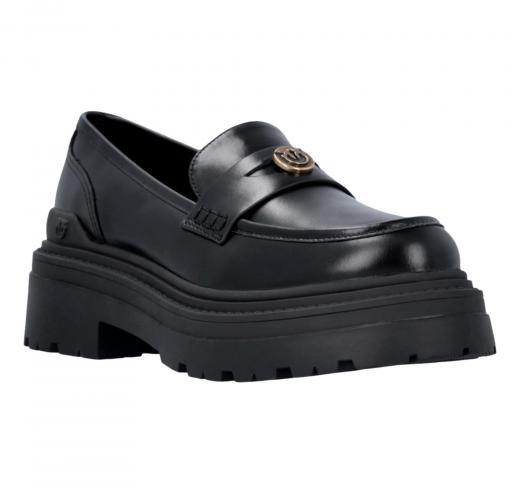 PINKO Mocassini Donna In Pelle Con Logo Love Birds SD0403P001 Colore Nero