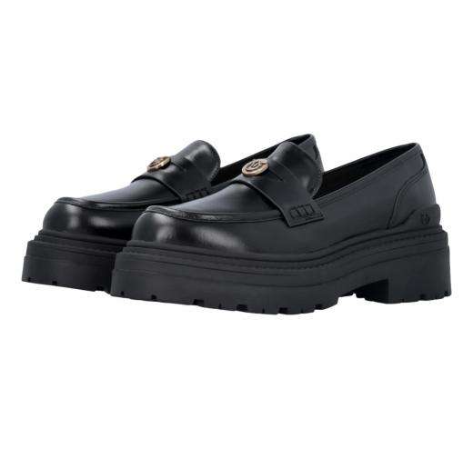 PINKO Mocassini Donna In Pelle Con Logo Love Birds SD0403P001 Colore Nero