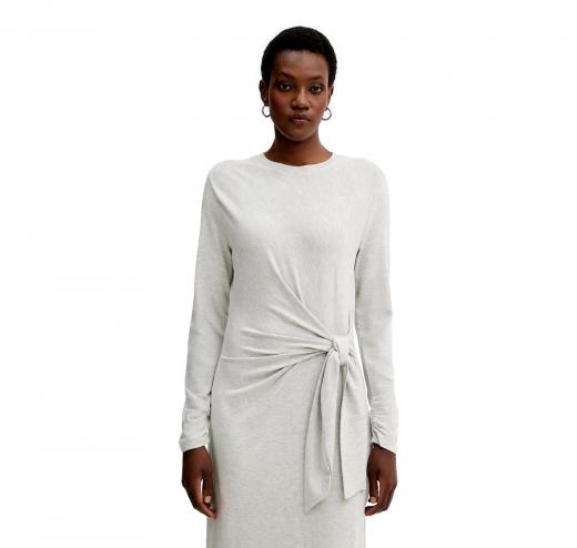 BOSS Vestito Donna In Jersey Elasticizzato Con Vita Annodata C Erlot 50547821 Colore Grigio
