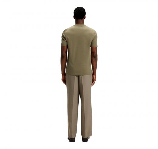 BOSS T Shirt Uomo In Jersey Di Cotone Con Logo Thompson 01 50468347 Colore Verde Oliva