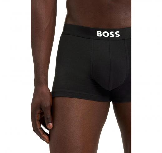 BOSS Boxer Uomo Corti In Cotone Elasticizzato In Confezione Da Tre Modello Trunk 3P BOSS ONE 50544263 Colore Nero