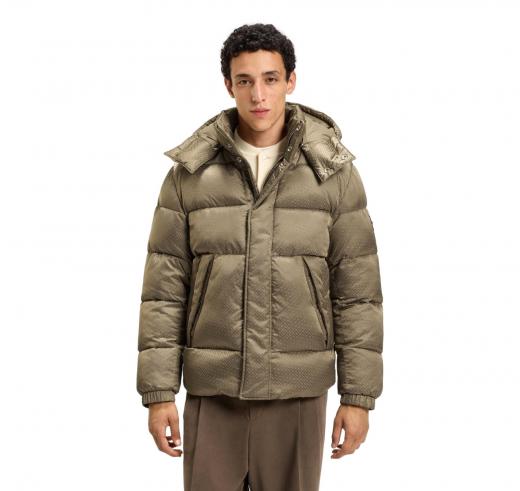 BOSS Giacca Uomo Idrorepellente Con Monogramma Jacquard H Corbinian5 50548727 Colore Beige