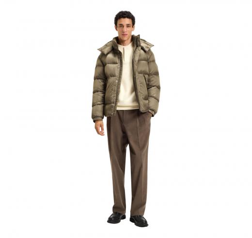 BOSS Giacca Uomo Idrorepellente Con Monogramma Jacquard H Corbinian5 50548727 Colore Beige