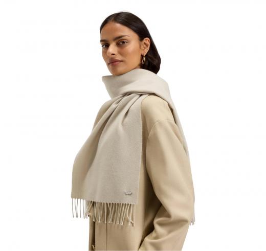 BOSS Sciarpa Donna In Lana Con Rivetto Con Logo Zesy 35 180 50517216 Colore Avorio