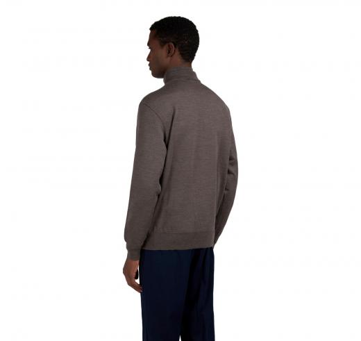 PAUL SHARK Maglia Uomo Mezza Zip Lana Merino Extrafine 15311103 Colore Tortora Melange