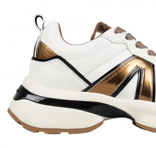 ALEXANDER SMITH Sneakers Donna In Pelle Con Logo Laterale Victoria Woman VIW 1006 Colore Bianco Bronzo