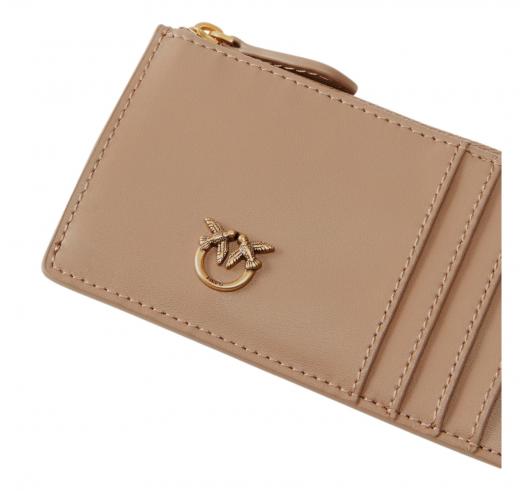 PINKO Portacarte Donna Airone Chardholder Vitello Seta 100251 D01Q Colore Biscotto