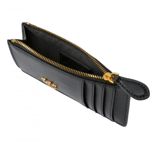 PINKO Portacarte Donna Airone Cardholder Sheep Nappa Chevron 100251 Z99Q Colore Nero