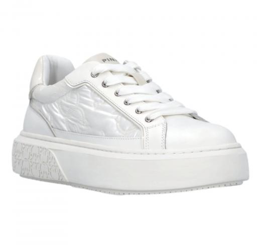 PINKO Sneakers Donna Yoko Con Monogramma Nylon SS0103P100 Z12 Colore Bianco