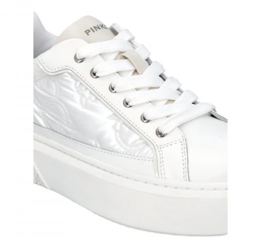 PINKO Sneakers Donna Yoko Con Monogramma Nylon SS0103P100 Z12 Colore Bianco
