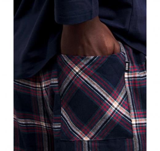 BOSS Pigiama Uomo Lungo Set Maglia Pantaloni Confezione Regalo 50550777 Colore Blu