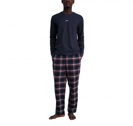 BOSS Pigiama Uomo Lungo Set Maglia Pantaloni Confezione Regalo 50550777 Colore Blu